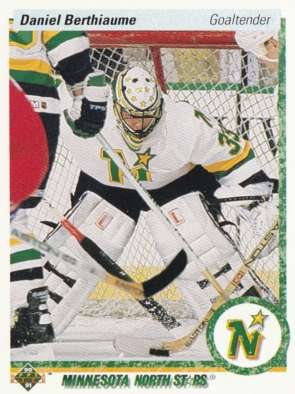 Daniel Berthiaume 90-91 Upper Deck Hockey Card